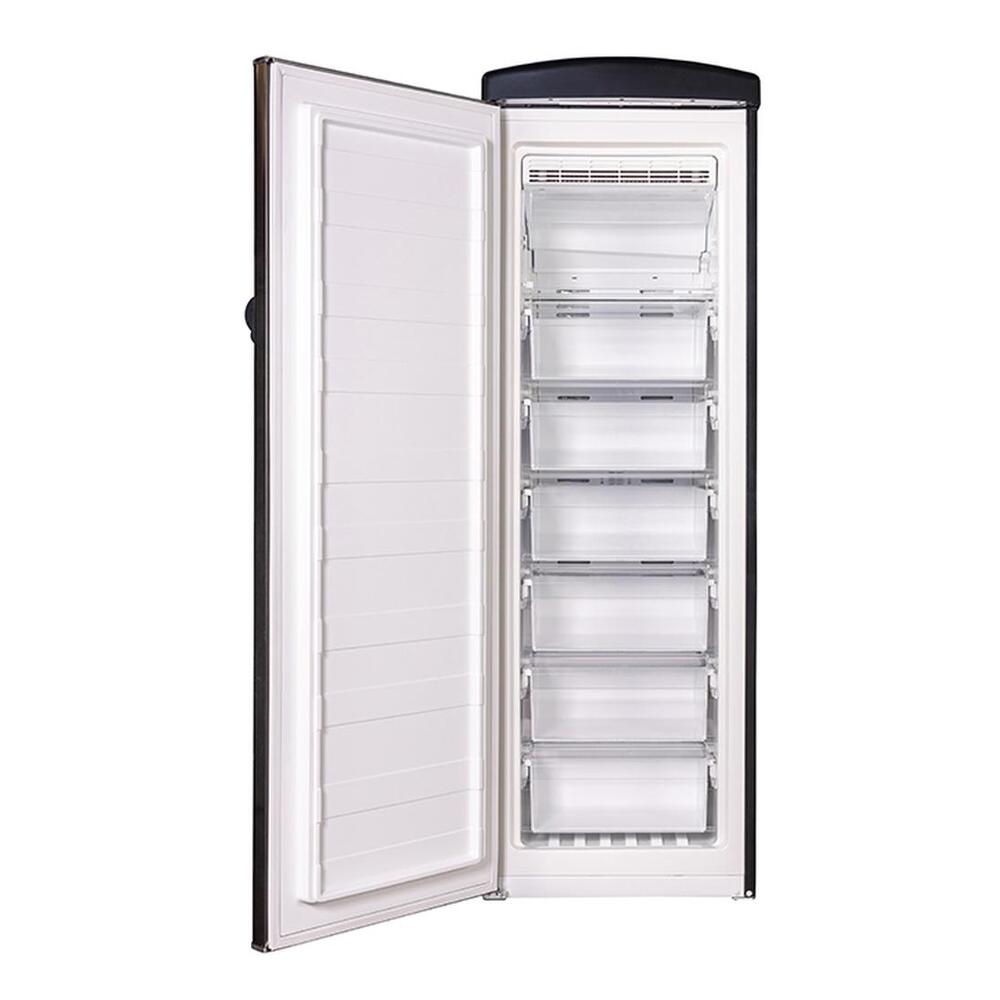 Equator FF830 Conserv Compact 24 inch Freestanding Classic Retro Upright Freezer with 8.3 cu. ft. Capacity, Adjustable Feet, Electronic Temperature Control, Rust Proof Handle