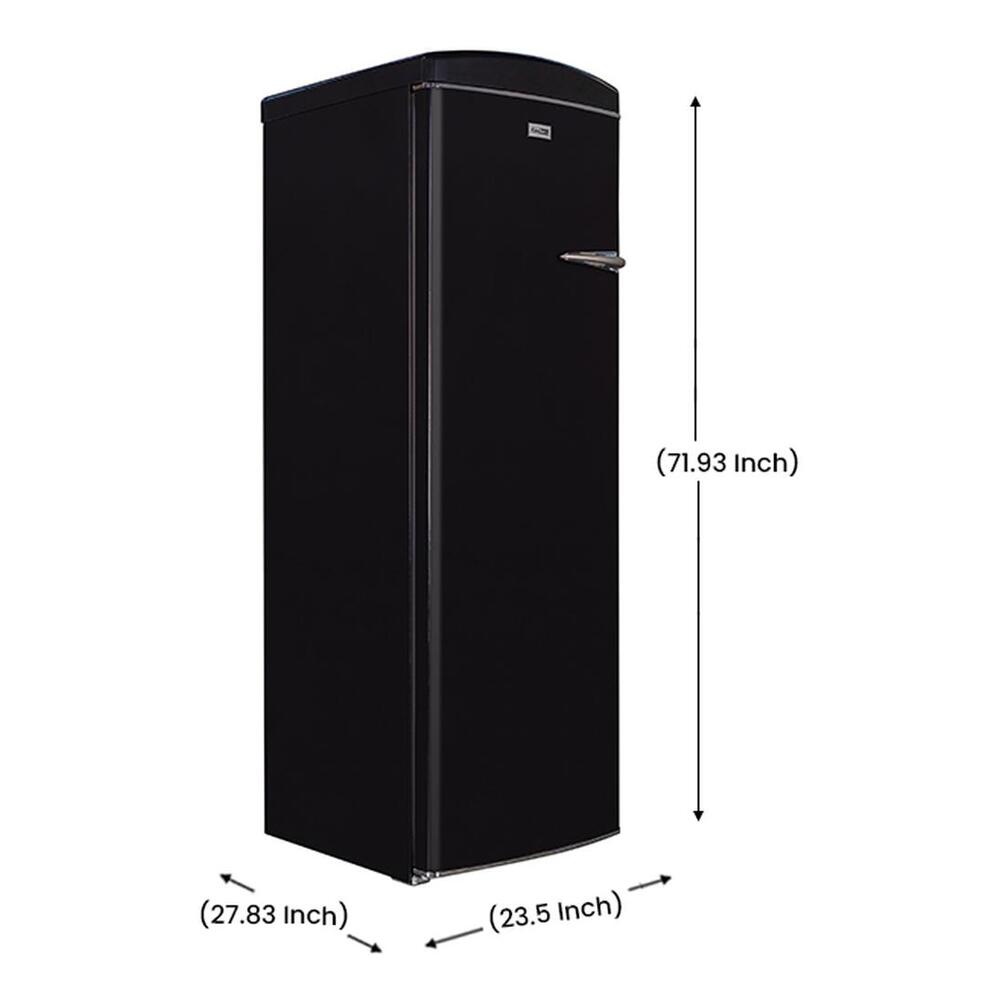 Equator FF830 Conserv Compact 24 inch Freestanding Classic Retro Upright Freezer with 8.3 cu. ft. Capacity, Adjustable Feet, Electronic Temperature Control, Rust Proof Handle