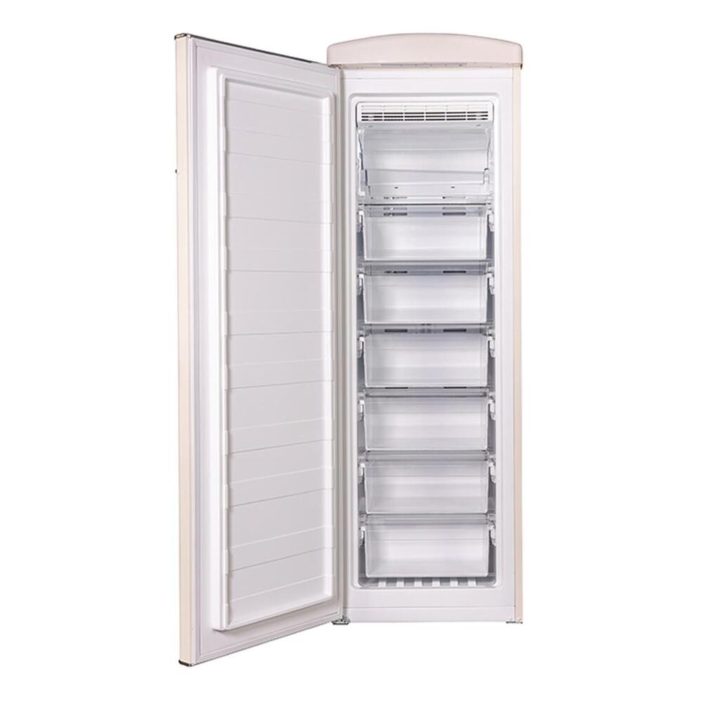 Equator FF830 Conserv Compact 24 inch Freestanding Classic Retro Upright Freezer with 8.3 cu. ft. Capacity, Adjustable Feet, Electronic Temperature Control, Rust Proof Handle