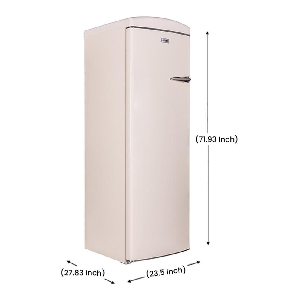 Equator FF830 Conserv Compact 24 inch Freestanding Classic Retro Upright Freezer with 8.3 cu. ft. Capacity, Adjustable Feet, Electronic Temperature Control, Rust Proof Handle