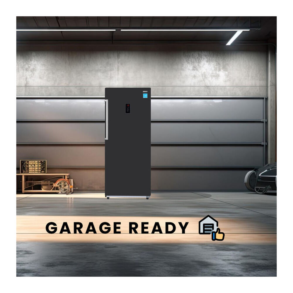 Equator FR1400 Conserv 28 inch Freestanding Upright Freezer with 14 cu. ft. Capacity, Interior LED Light, Digital Door Display, Adjustable Shelves