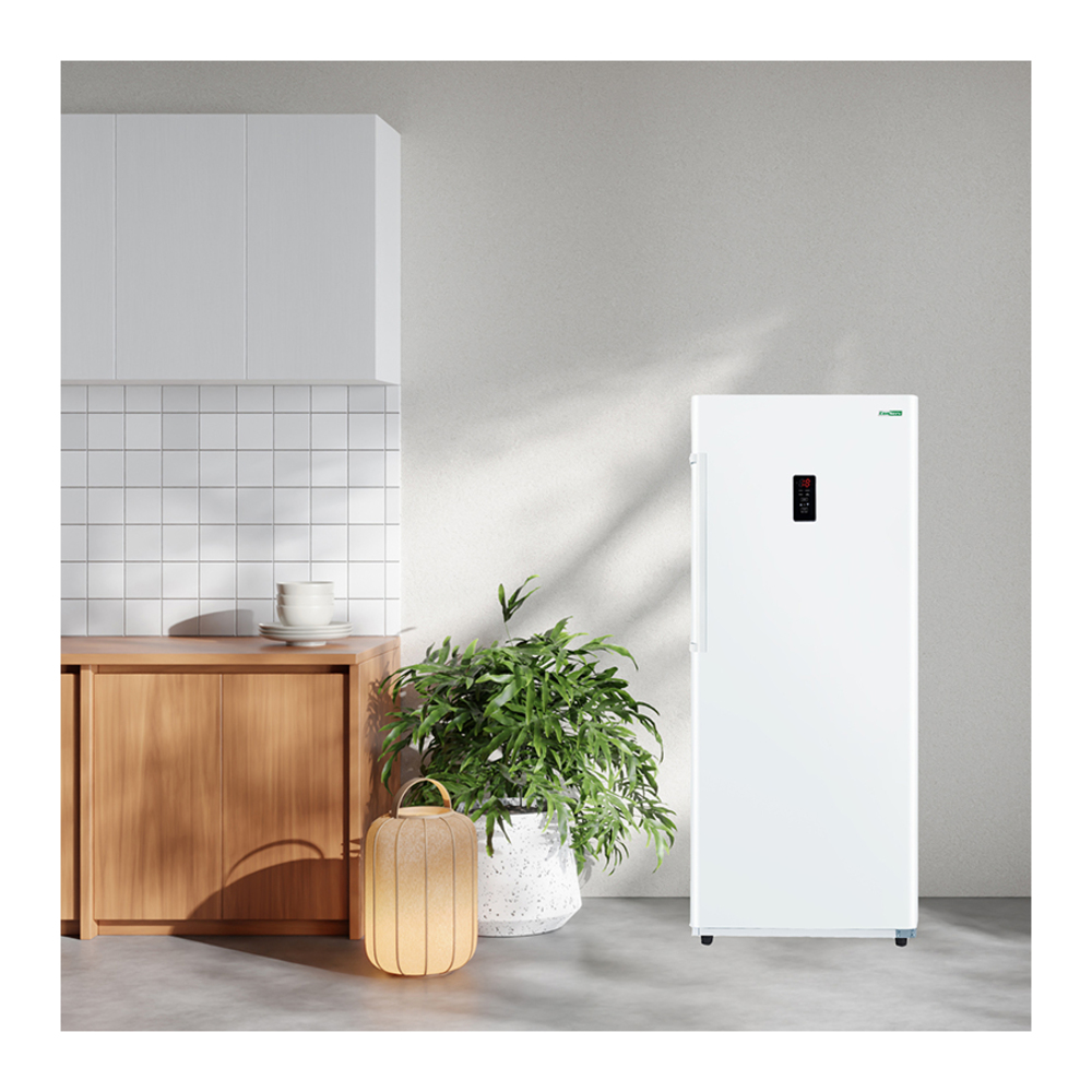 Equator FR1400 Conserv 28 inch Freestanding Upright Freezer with 14 cu. ft. Capacity, Interior LED Light, Digital Door Display, Adjustable Shelves