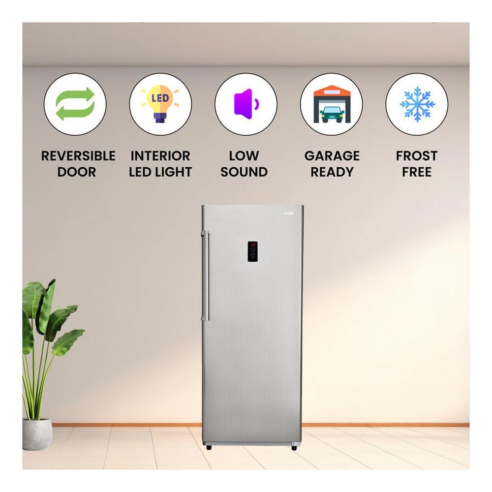 Equator FR1700 Conserv 28 inch Freestanding Upright Freezer with 17 cu. ft. Capacity, Interior LED Light, Digital Door Display, Adjustable Shelves