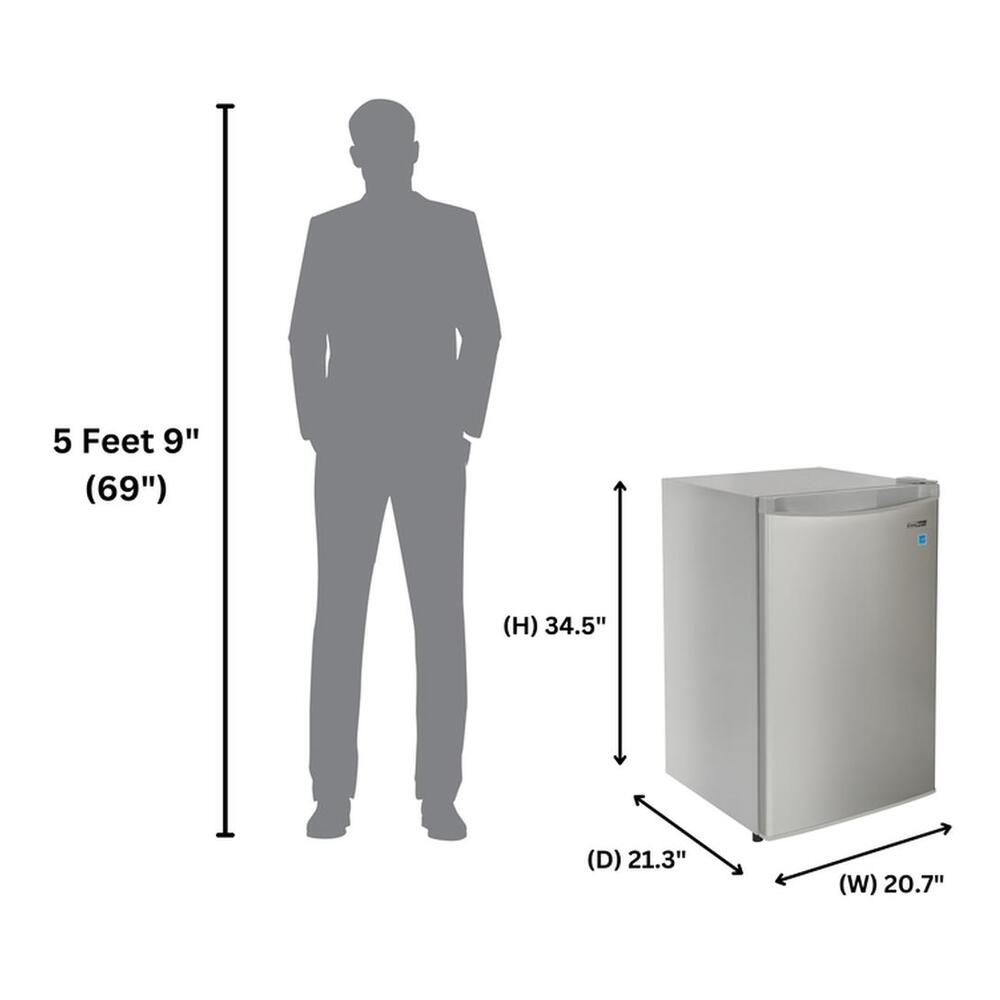 Equator FR300SG 21 inch Freestanding Compact Upright Freezer with 3.1 cu. ft. Capacity, Garage Ready, Fingerprint-Resistant, Temperature Range, in Stainless Steel