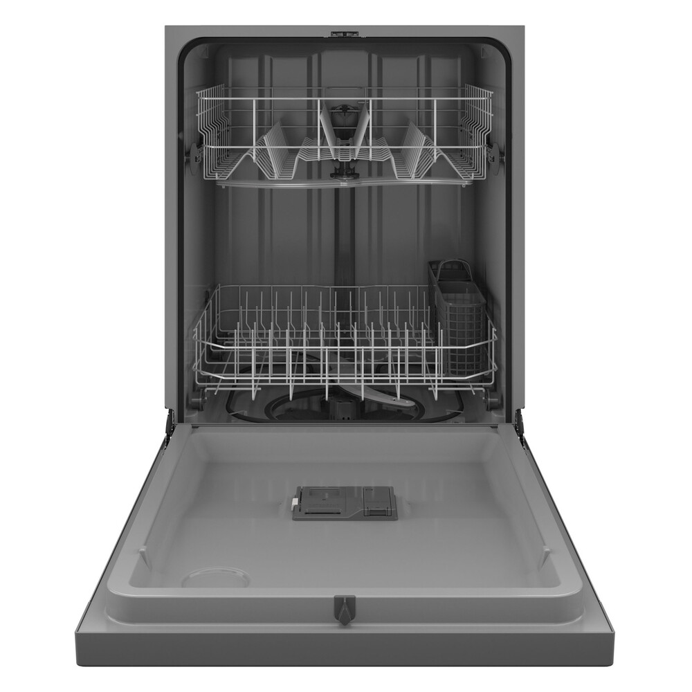 GE GDF450P 24 inch Built in Dishwasher with 12 Place Settings, 3 Wash Cycles, Leak Protection, Child Lock, Tall Tub, Dry Boost