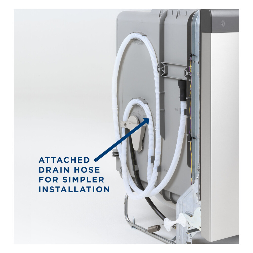 GE GDF450P 24 inch Built in Dishwasher with 12 Place Settings, 3 Wash Cycles, Leak Protection, Child Lock, Tall Tub, Dry Boost
