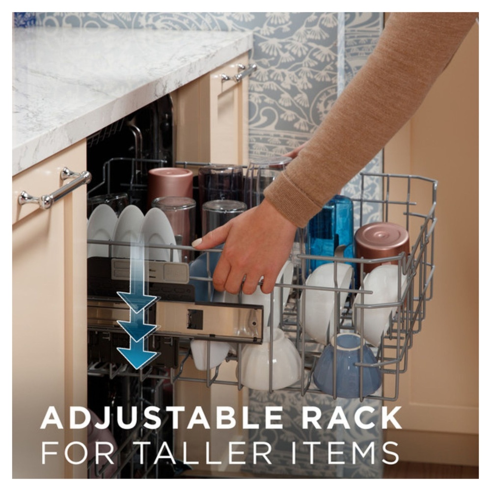 GE-GDT670SFVDS-Adjustable Upper rack for taller items