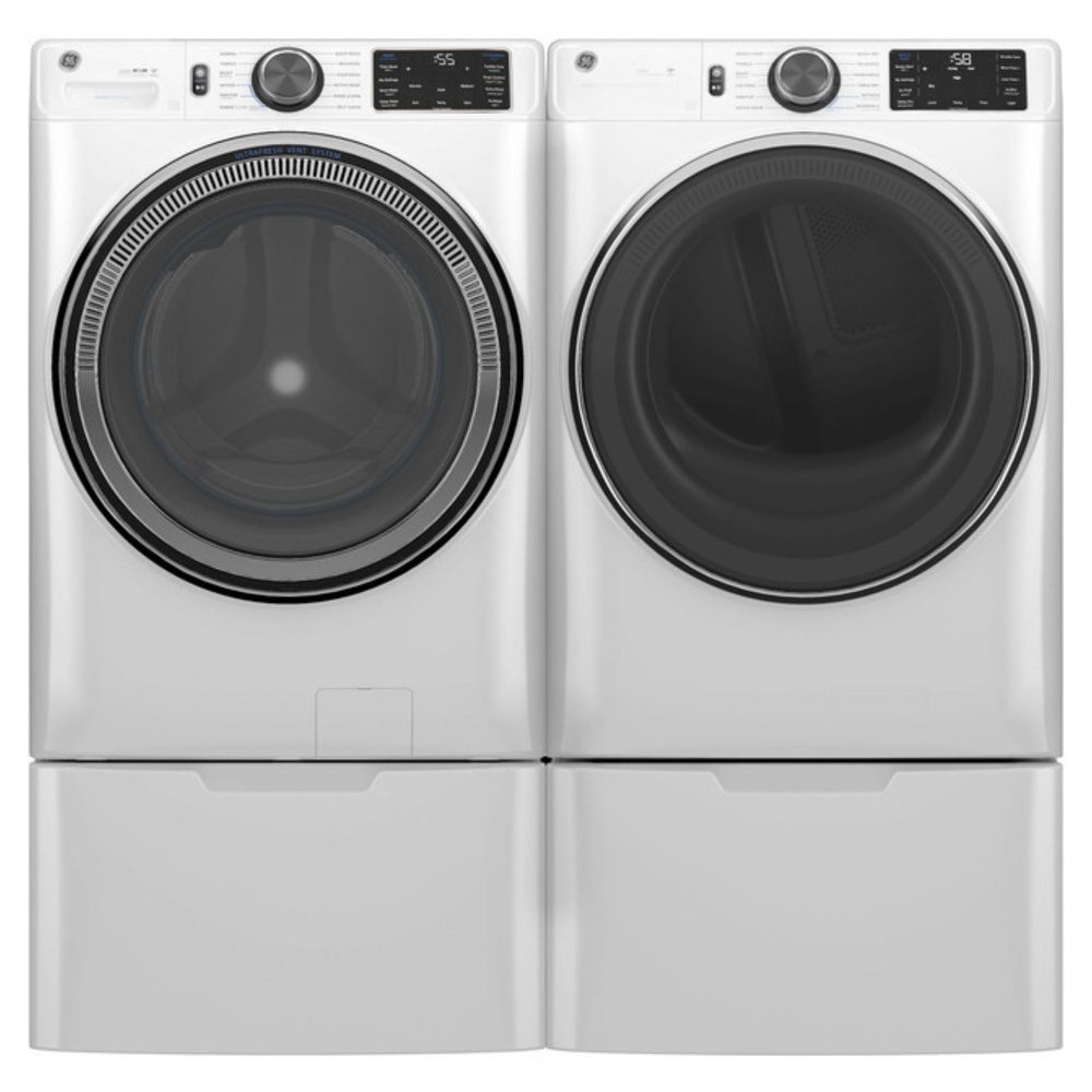 GE-GFD65GSSVWW-Shown-with-Washer-on-Pedestals