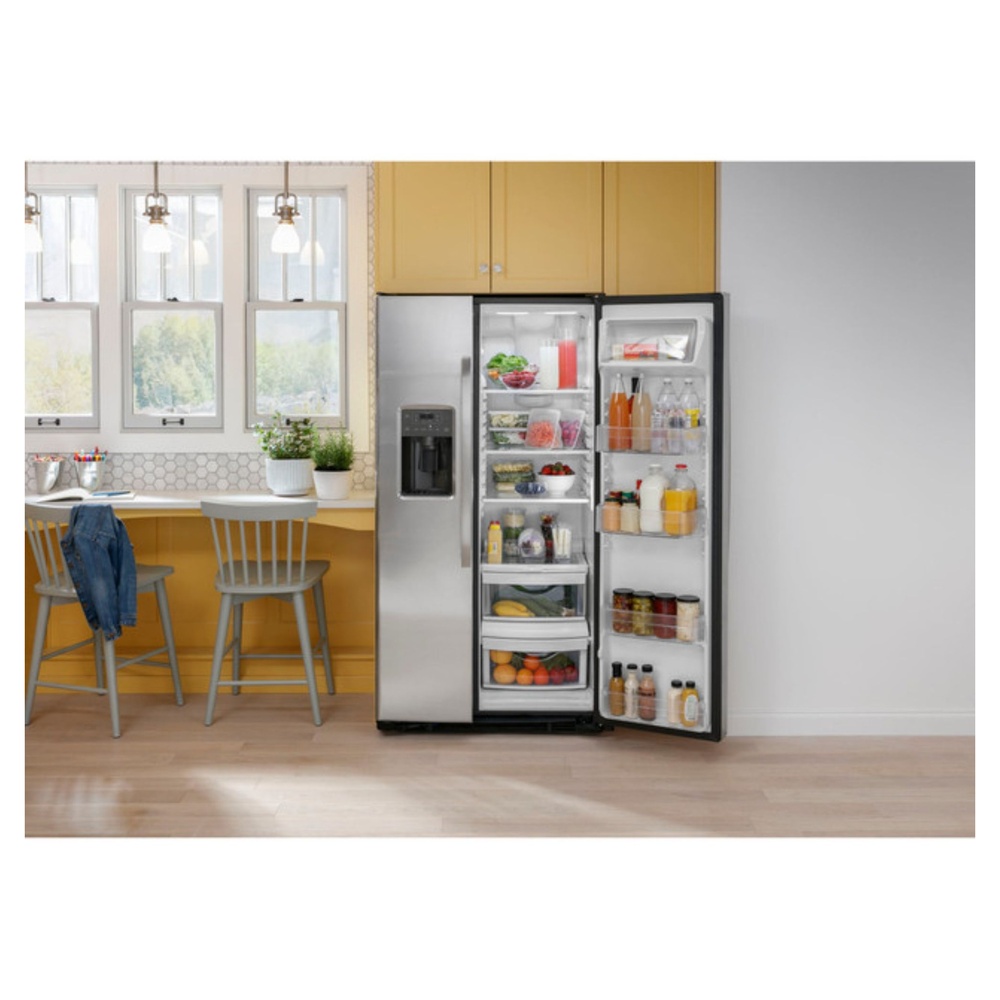 GE-GSS25GYPFS-Clear Door Shelves