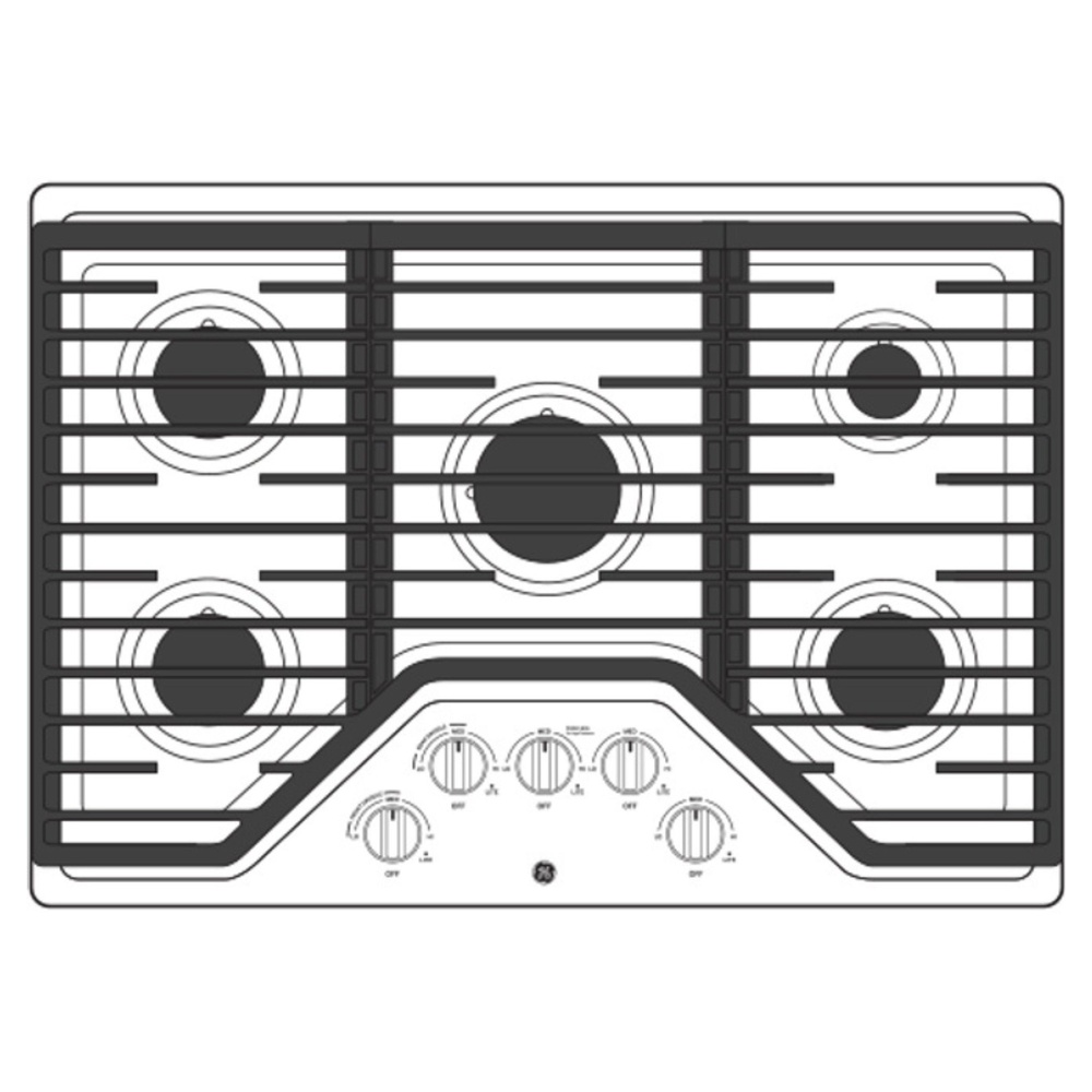 GE-JGP5030SLSS-Diagram of Gas cooktop