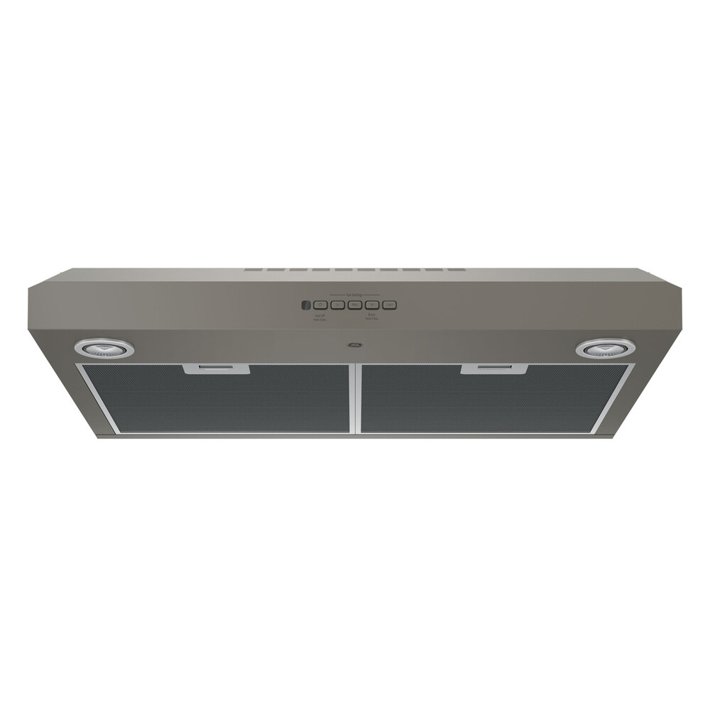 GE JVX5300EJES 30 inch Under Cabinet Convertible Hood with 300 CFM Venting System, 4 Speeds, in Slate