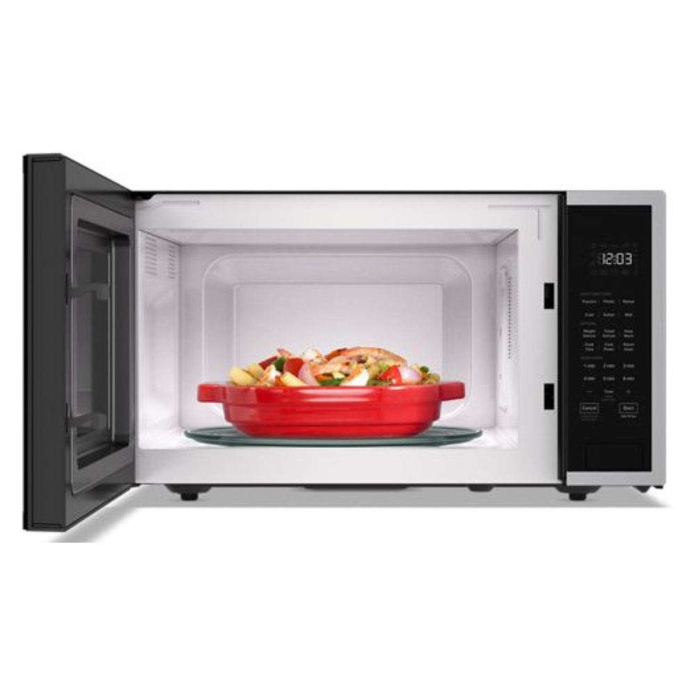 KitchenAid-KMCS324PPS-open view with food items