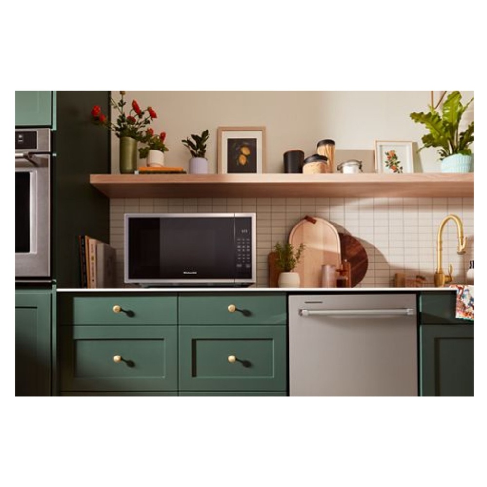 KitchenAid-KMCS324PPS-Modern Kitchen Workspace with microwave