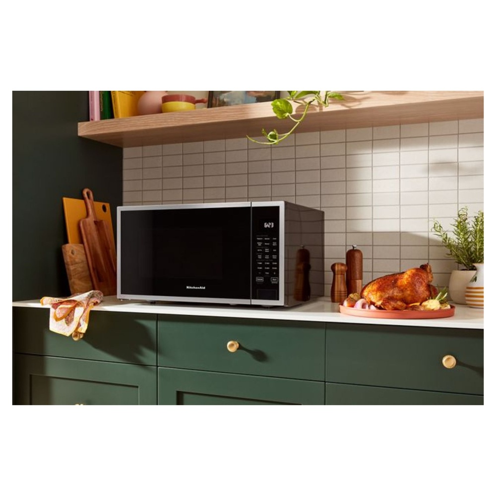 KitchenAid-KMCS522RPS-kitchen view with microwave