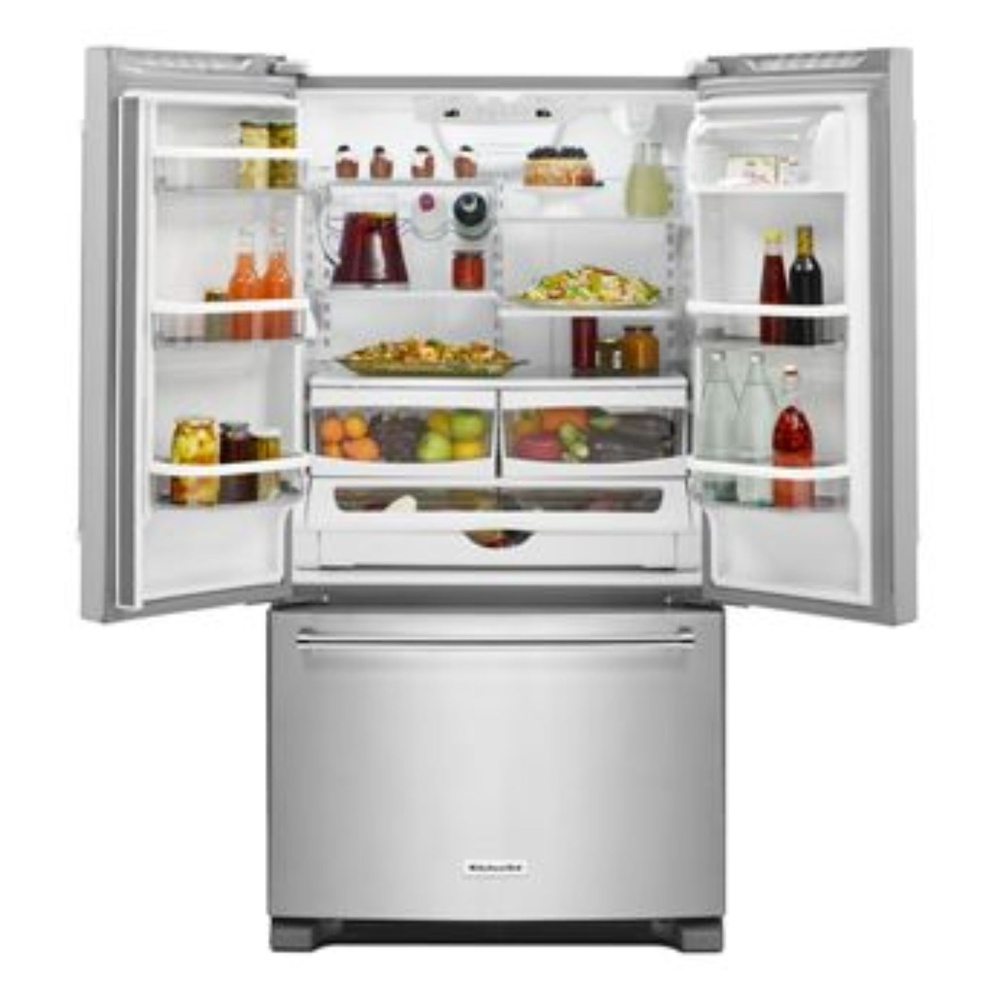 KitchenAid-KRFC300ESS-open view with food items