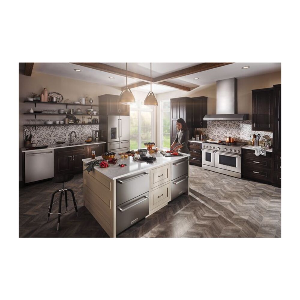 KitchenAid-KUDF204KSB-Modern Kitchen Workspace with refrigerator