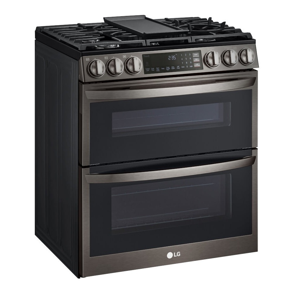 LG LTGL6937 30 inch Smart Gas Slide-In Range with 5 Sealed Burners and Griddle, 6.9 cu. ft. Total Oven Capacity, Double Oven, Air Sous Vide, Air Fry