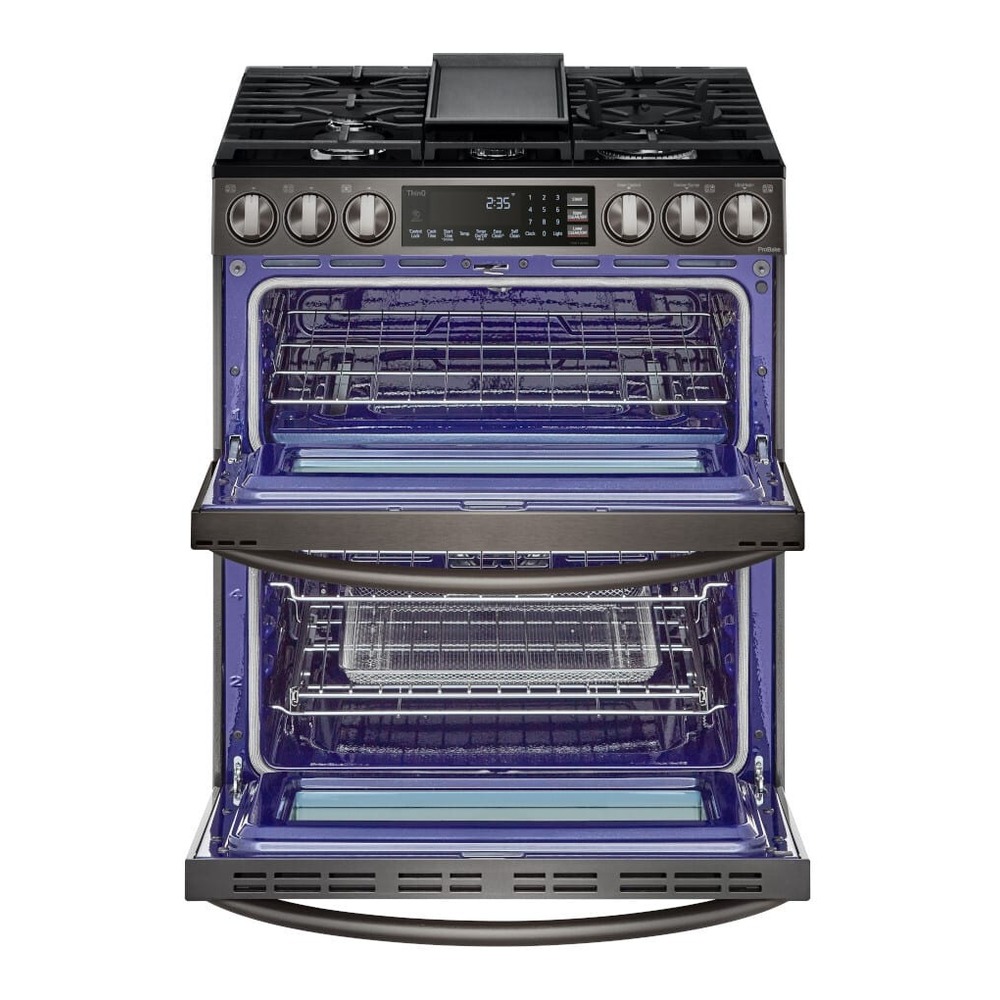 LG LTGL6937 30 inch Smart Gas Slide-In Range with 5 Sealed Burners and Griddle, 6.9 cu. ft. Total Oven Capacity, Double Oven, Air Sous Vide, Air Fry