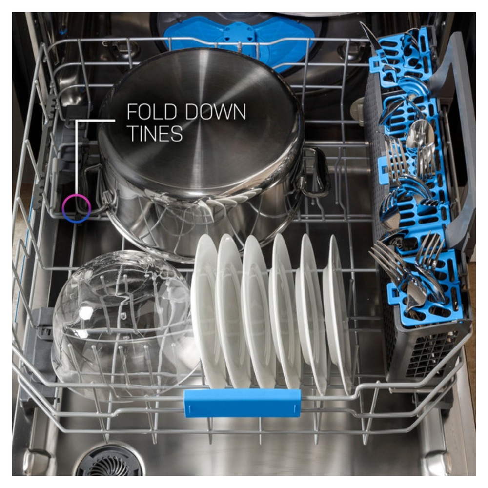 GE-PDP795SYVFS-Upper and Lower Rack Fold-Down Tines