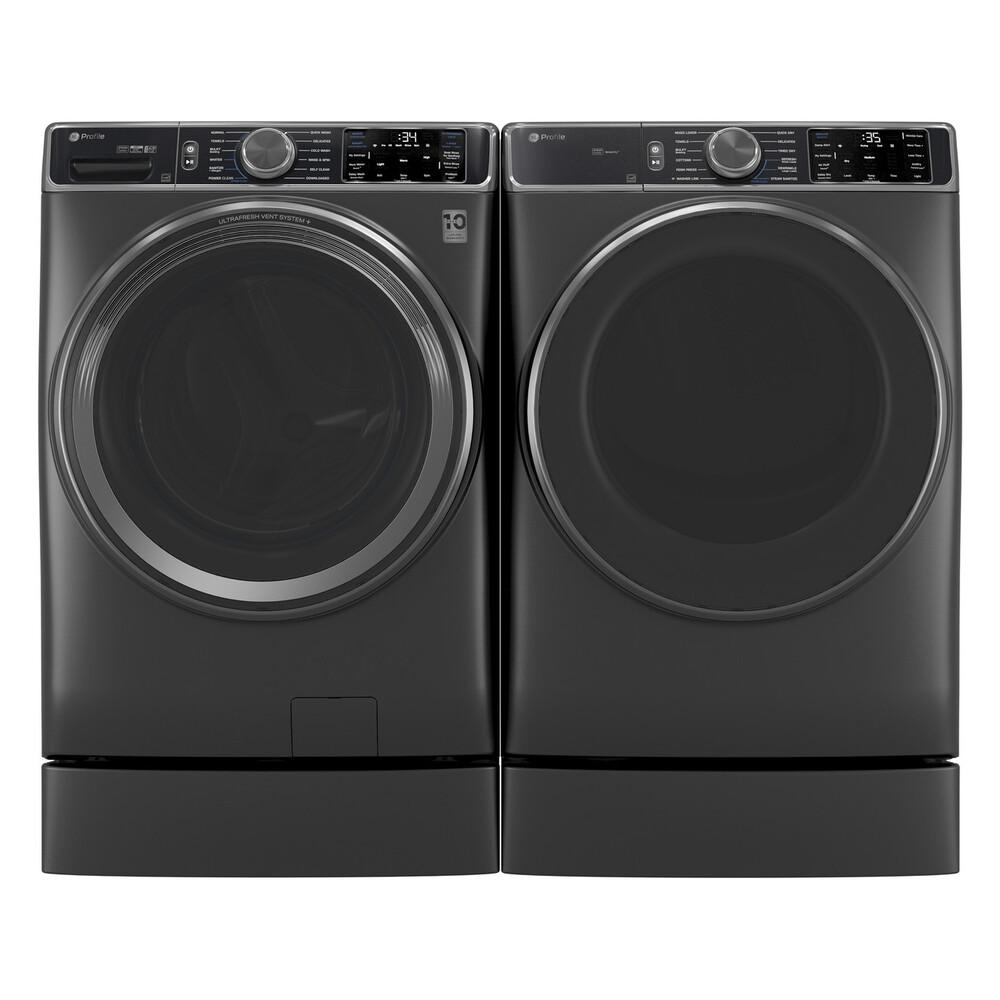 GE-Profile-PFD95GSPWDS-with-Washer-and-Risers