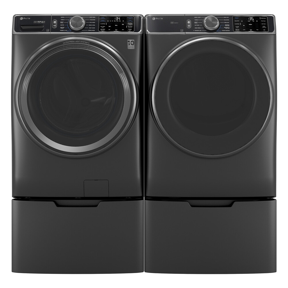 GE-Profile-PFD95GSPWDS-with-Washer-and-Pedestals