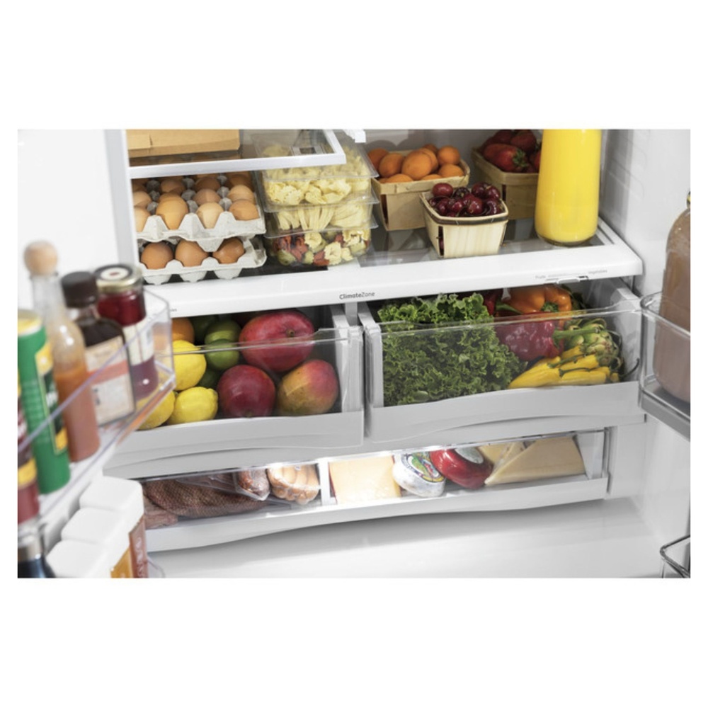 GE-PFE28KBLTS-Full-width electronic temperature-controlled drawer with LED lights