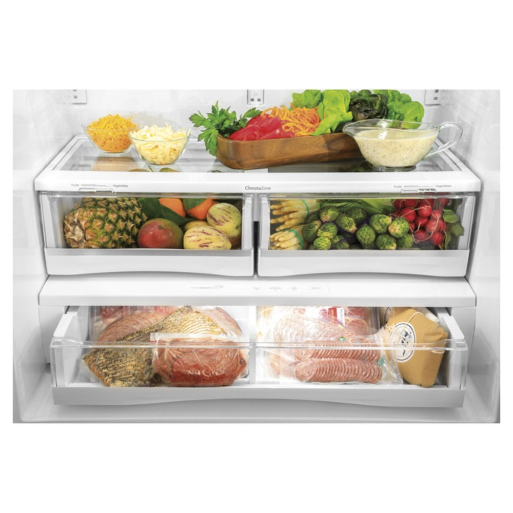 GE-PFE28KYNFS-Full-width electronic temperature-controlled drawer with LED lights