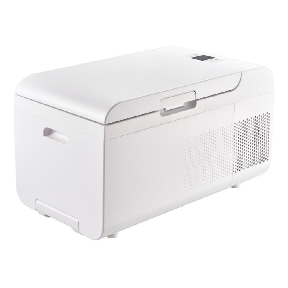 Equator PFF07IC 23 inch Rolling Fridge-Freezer Portable Casters Retractable Handle, with 0.7 cu. ft. Capacity, Compressor Cooling, Digital Display, Temperature Control, Including Cover, in White
