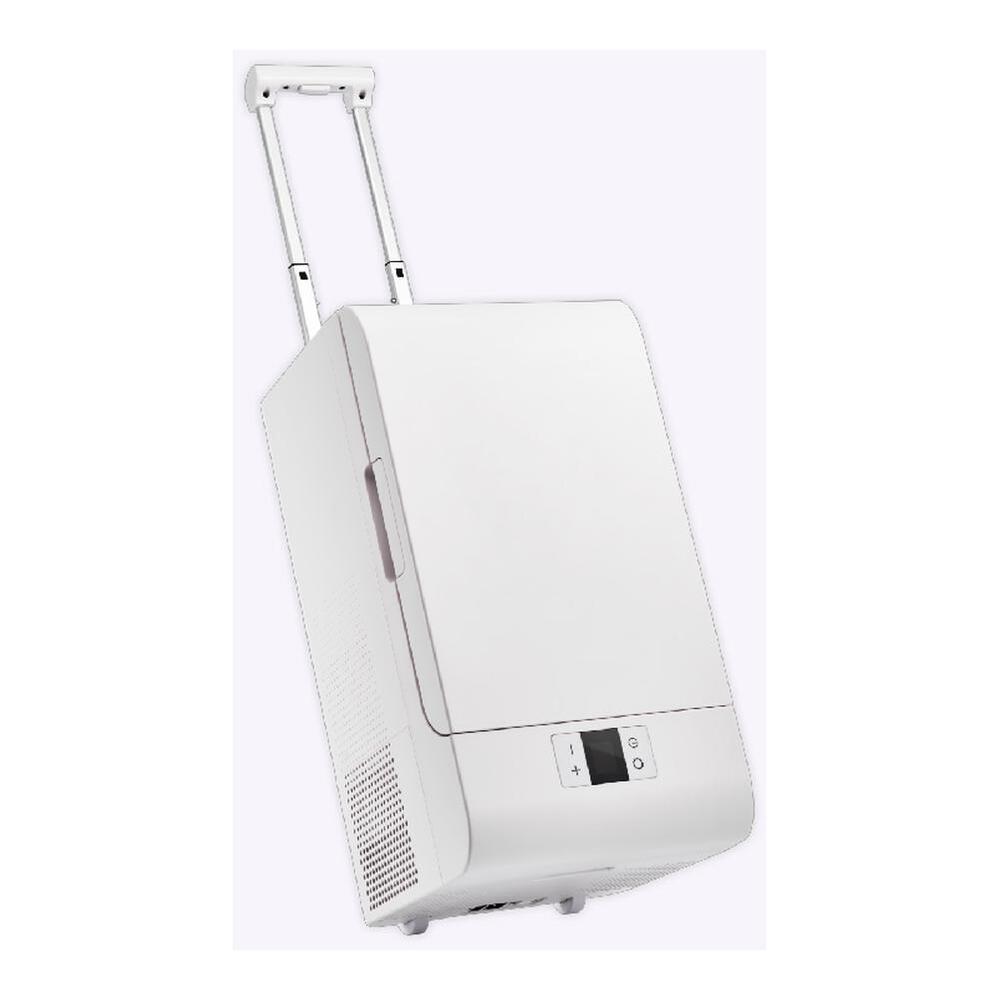 Equator PFF07IC 23 inch Rolling Fridge-Freezer Portable Casters Retractable Handle, with 0.7 cu. ft. Capacity, Compressor Cooling, Digital Display, Temperature Control, Including Cover, in White