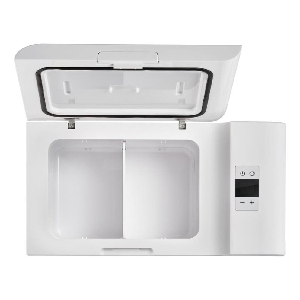 Equator PFF07IC 23 inch Rolling Fridge-Freezer Portable Casters Retractable Handle, with 0.7 cu. ft. Capacity, Compressor Cooling, Digital Display, Temperature Control, Including Cover, in White