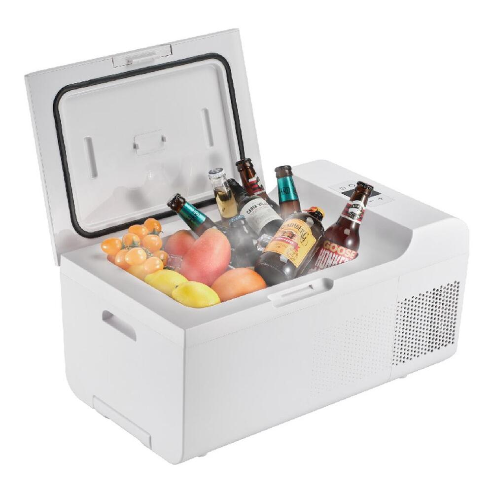 Equator PFF07IC 23 inch Rolling Fridge-Freezer Portable Casters Retractable Handle, with 0.7 cu. ft. Capacity, Compressor Cooling, Digital Display, Temperature Control, Including Cover, in White