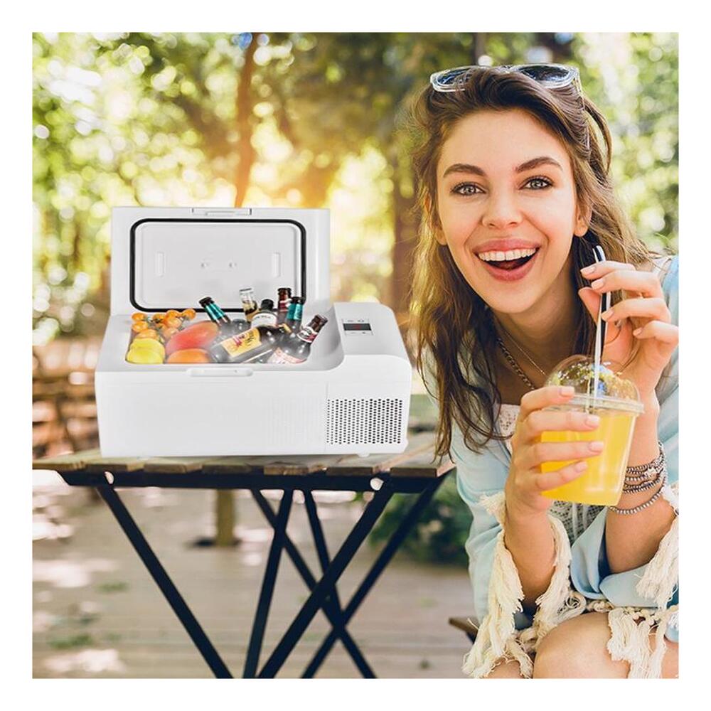 Equator PFF07IC 23 inch Rolling Fridge-Freezer Portable Casters Retractable Handle, with 0.7 cu. ft. Capacity, Compressor Cooling, Digital Display, Temperature Control, Including Cover, in White