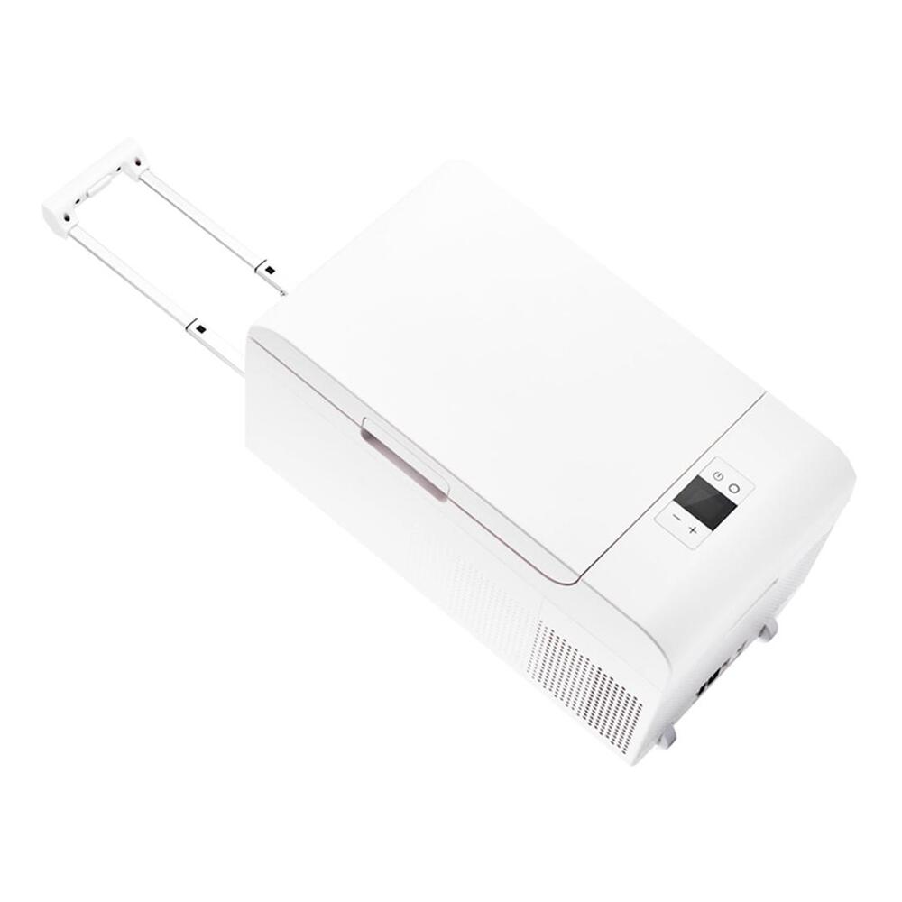 Equator PFF07 23 inch Rolling Fridge-Freezer Portable Casters Retractable Handle, with 0.7 cu. ft. Capacity, Compressor Cooling, Digital Display, Temperature Control, in White