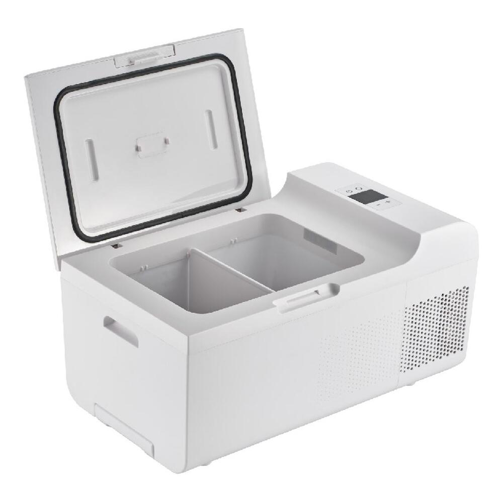 Equator PFF07 23 inch Rolling Fridge-Freezer Portable Casters Retractable Handle, with 0.7 cu. ft. Capacity, Compressor Cooling, Digital Display, Temperature Control, in White