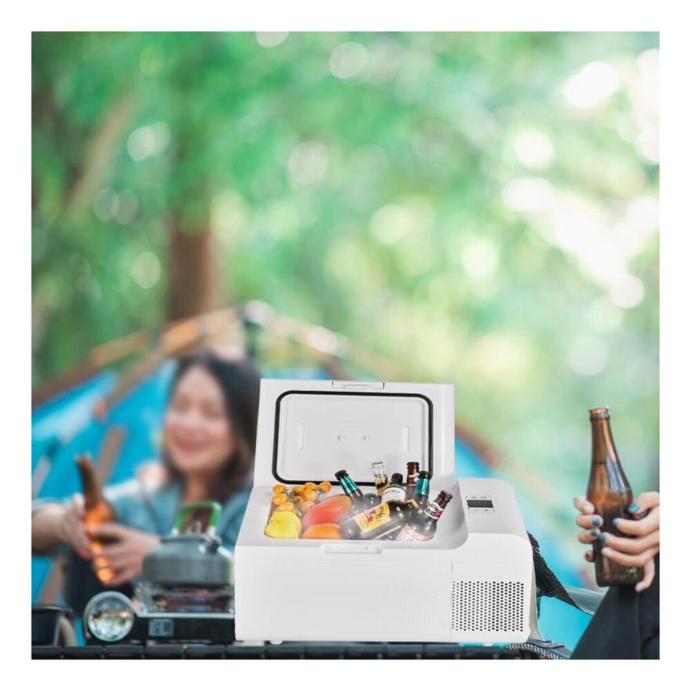 Equator PFF07 23 inch Rolling Fridge-Freezer Portable Casters Retractable Handle, with 0.7 cu. ft. Capacity, Compressor Cooling, Digital Display, Temperature Control, in White