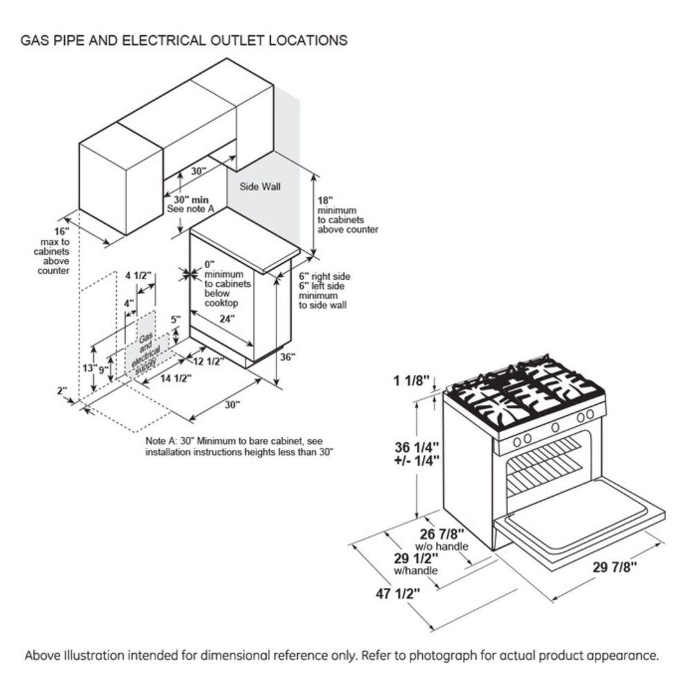 GE-PGS930YPFS-Dimensional