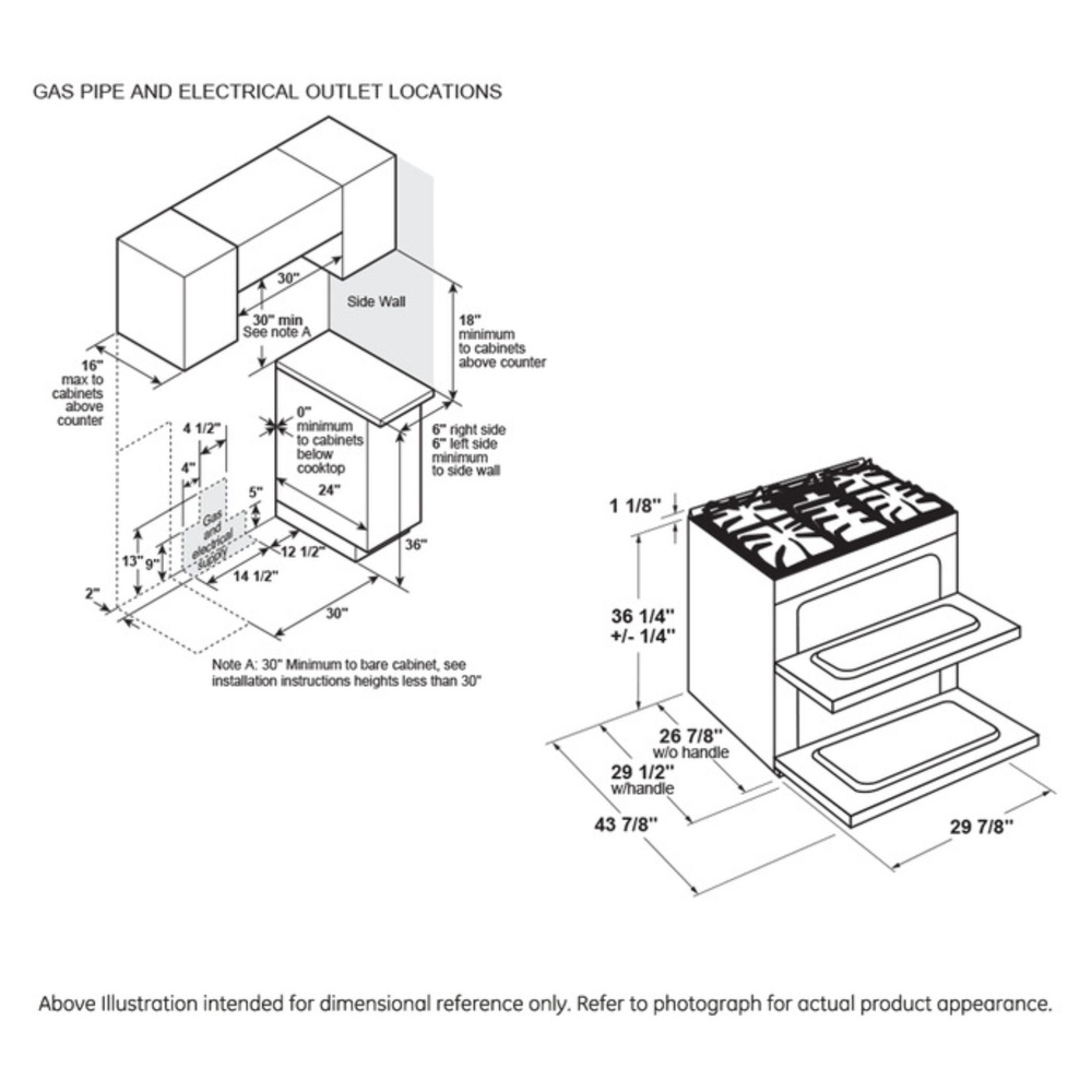 GE-PGS960YPFS-Dimensions
