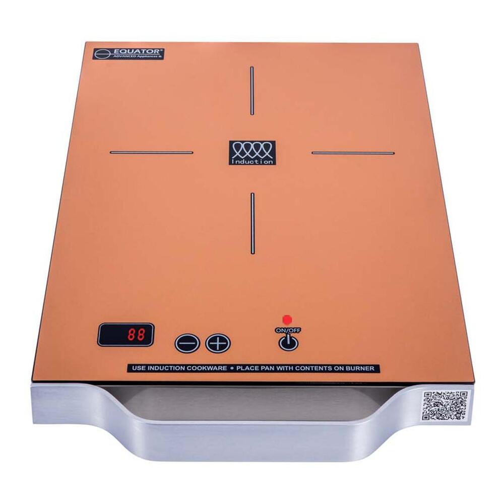 Equator PIC100 11 inch Portable One-Burner Induction Cooktop, Energy Efficient, Visible Touch Controls, Aluminum Handle