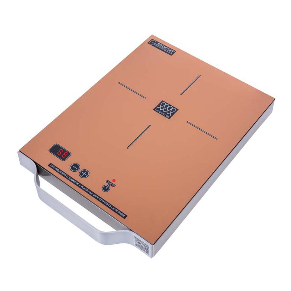 Equator PIC100 11 inch Portable One-Burner Induction Cooktop, Energy Efficient, Visible Touch Controls, Aluminum Handle