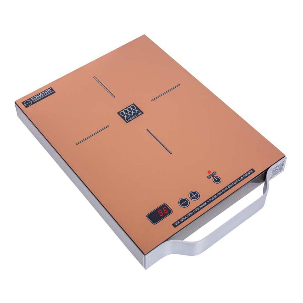 Equator PIC100 11 inch Portable One-Burner Induction Cooktop, Energy Efficient, Visible Touch Controls, Aluminum Handle