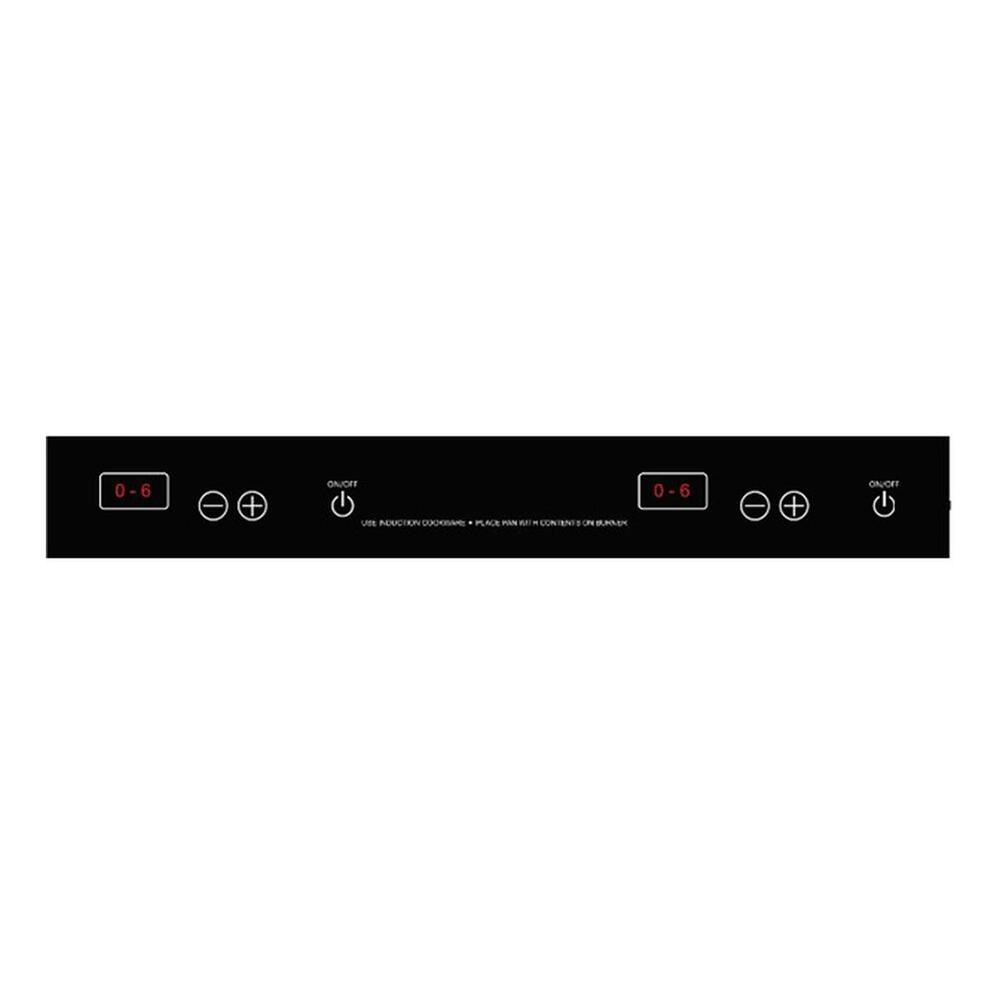 Equator PIC200N 21" Portable Induction Cooktop with 2 Elements, Dual Burners, Touch Controls, 6 Heat Levels, in Black