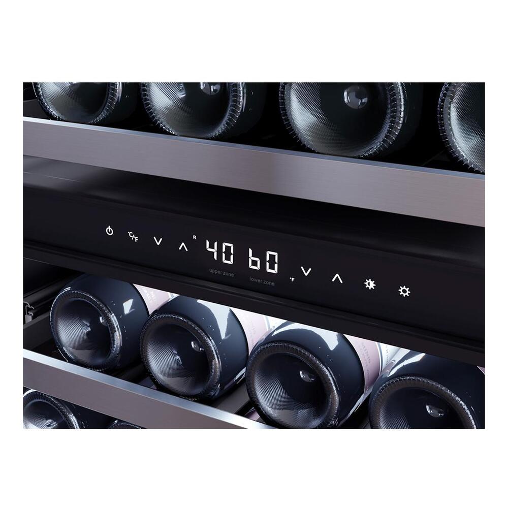 Zephyr PRW24F02CG 24" Presrv™ UnderCounter Compact / Built-in / Freestanding Dual Zone Full-Size Wine Cooler with 14.5 cu. ft. Capacity, PreciseTemp™, Active Cooling Technology, 3-Color Electronic Touch Controls, in Stainless Steel