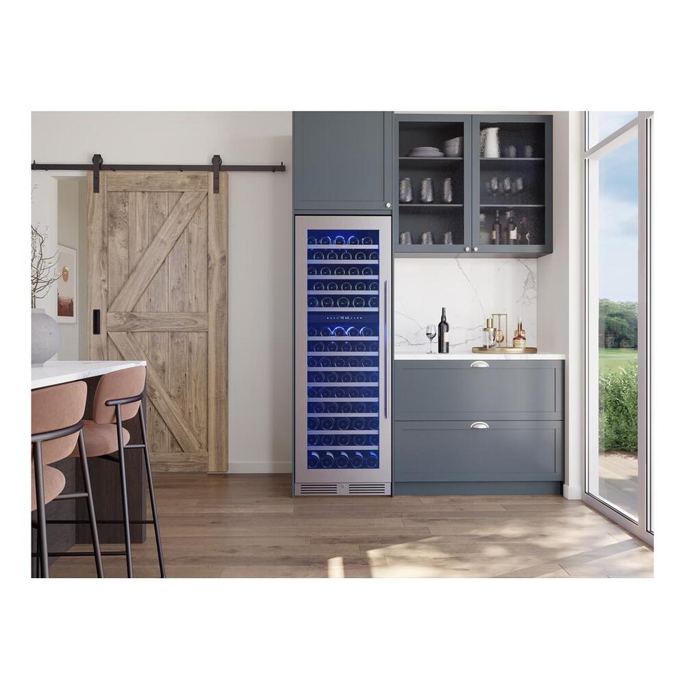 Zephyr PRW24F02CG 24" Presrv™ UnderCounter Compact / Built-in / Freestanding Dual Zone Full-Size Wine Cooler with 14.5 cu. ft. Capacity, PreciseTemp™, Active Cooling Technology, 3-Color Electronic Touch Controls, in Stainless Steel