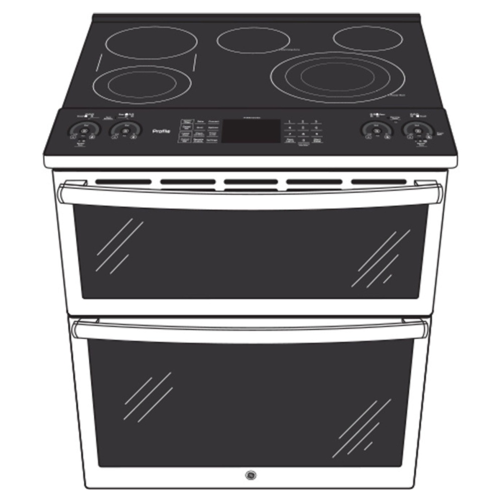 GE-PS960YPFS-Diagram of30" Smart Slide-In Electric Double Oven Convection Fingerprint Resistant Range