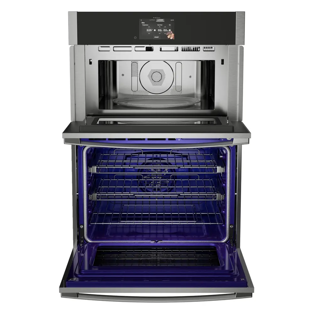 GE Profile PT9900SWSS 30 inch Combination Double Wall Oven with 6.4 cu. ft. Total Capacity, Convection, Air Fry, Steam, Sous Vide, Advantium Technology, in Stainless Steel
