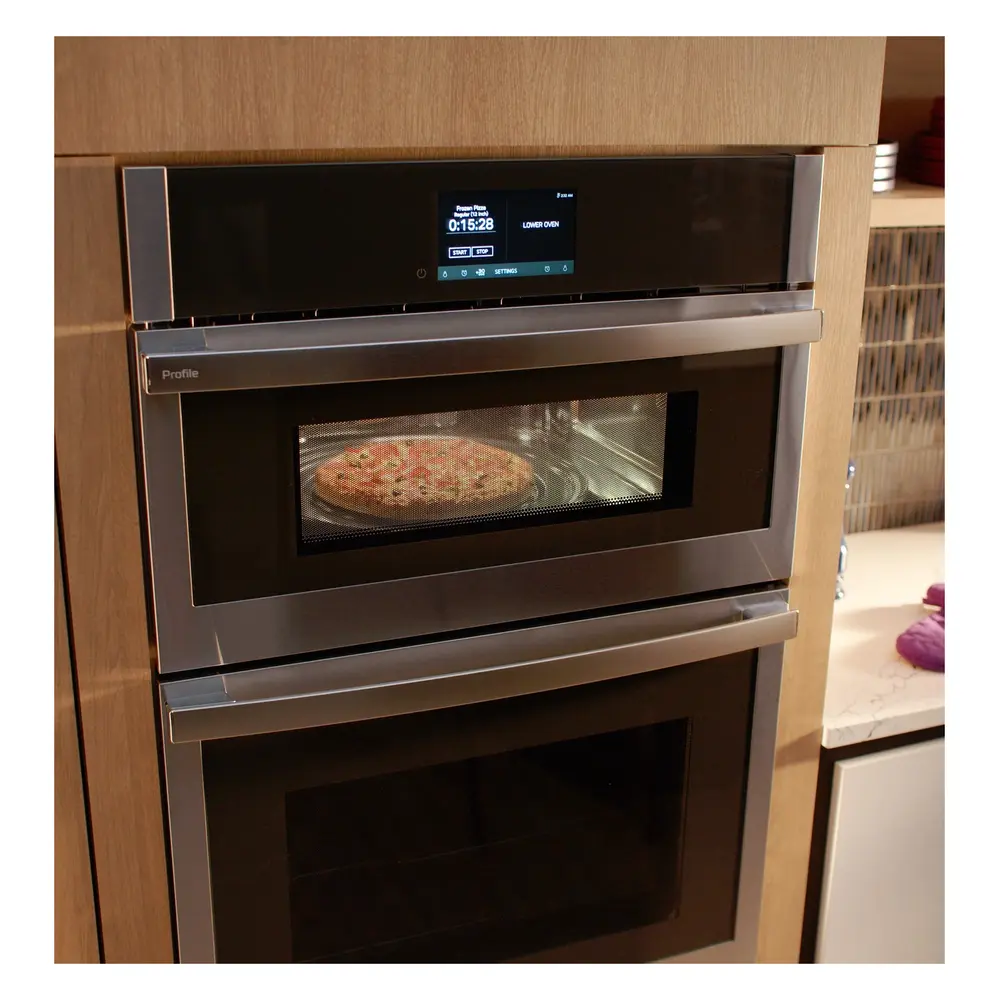 GE Profile PT9900SWSS 30 inch Combination Double Wall Oven with 6.4 cu. ft. Total Capacity, Convection, Air Fry, Steam, Sous Vide, Advantium Technology, in Stainless Steel