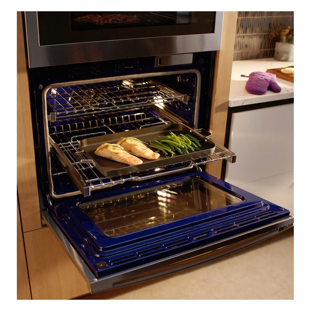 GE Profile PT9900SWSS 30 inch Combination Double Wall Oven with 6.4 cu. ft. Total Capacity, Convection, Air Fry, Steam, Sous Vide, Advantium Technology, in Stainless Steel