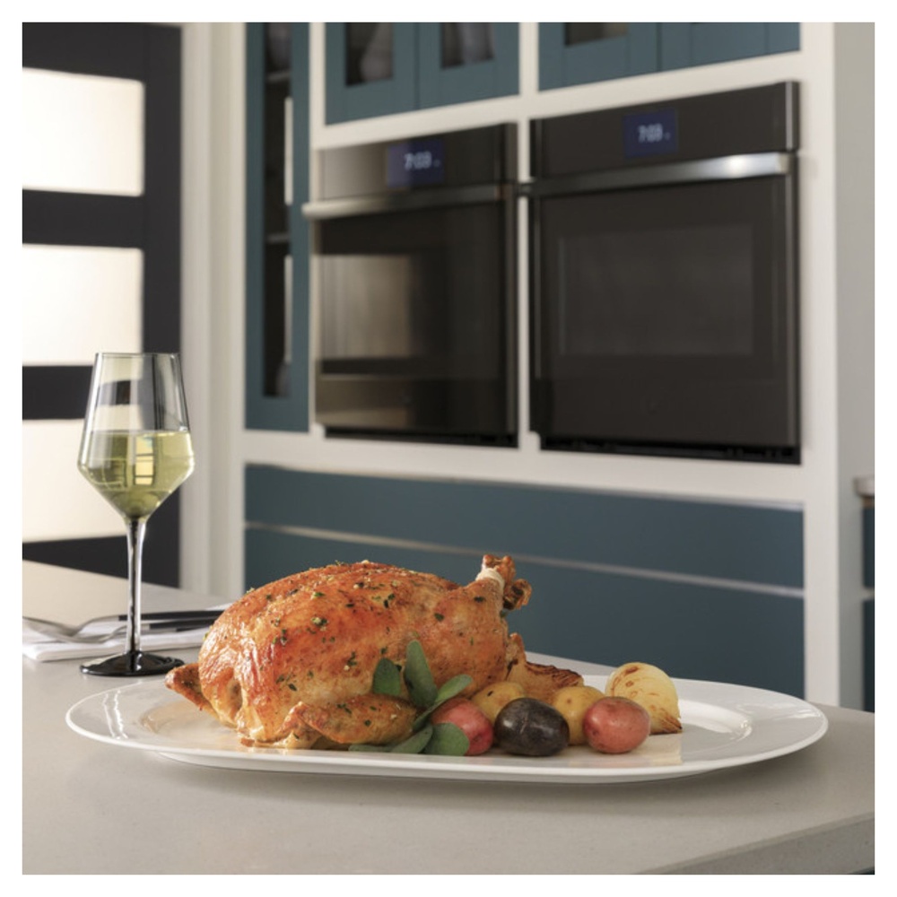 GE-PTD7000SNSS-Elegant Kitchen with Roasted Chicken Dinner