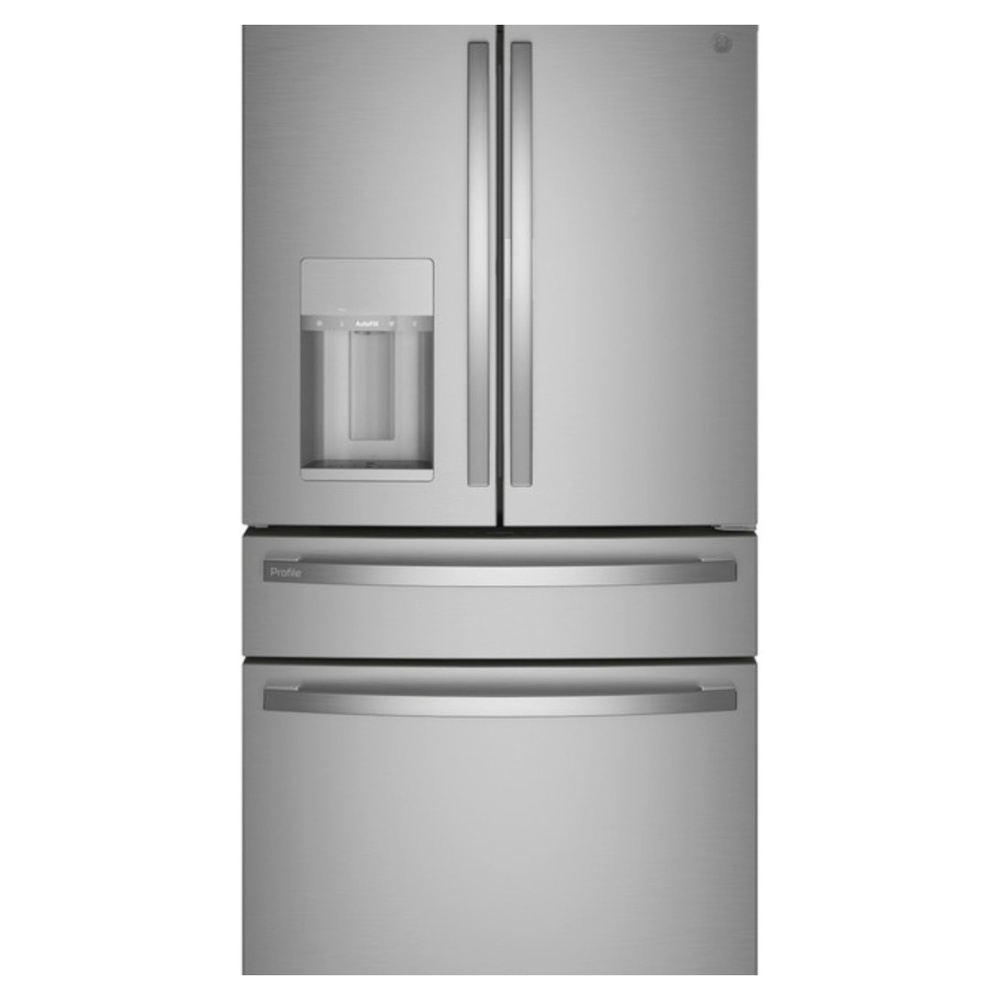 GE-PVD28BYNFS-27.9 Cu. Ft. Smart Fingerprint Resistant 4-Door French-Door Refrigerator
