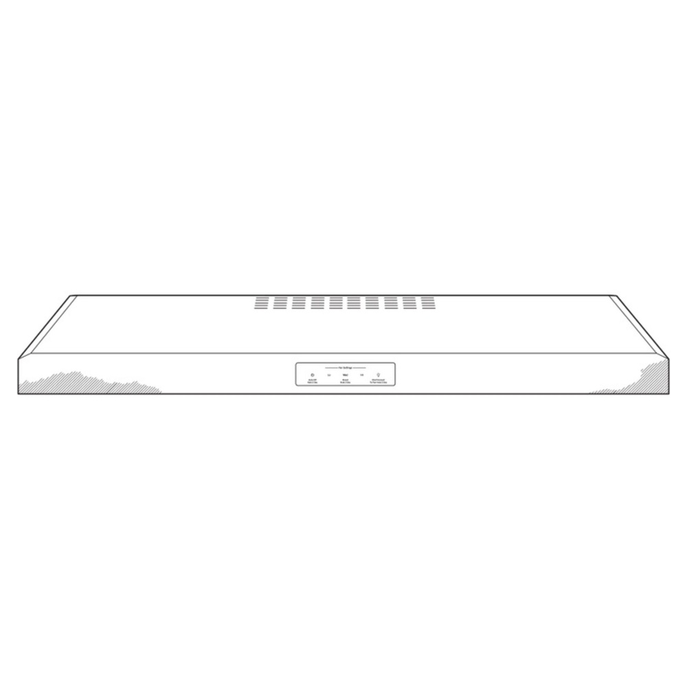 GE-PVX7300SJSS-Diagram of 30" Under The Cabinet Hood
